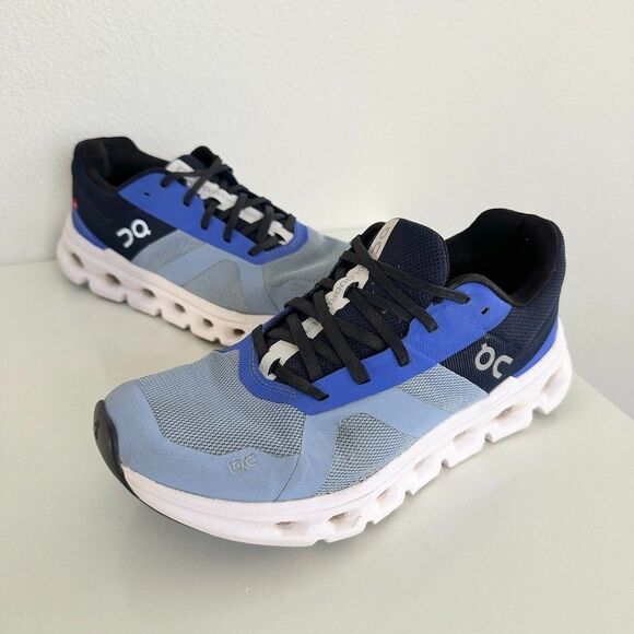 ON Running Cloud Cloudrunner Chambray Blue Midnight Running Shoes Women's Size 8 - Picture 1 of 12